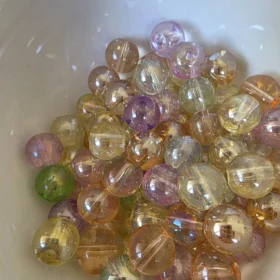 10mm Glass Beads – Clear Mix Color Ab