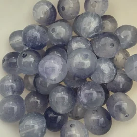 10mm Glass Beads – Crackle Blue