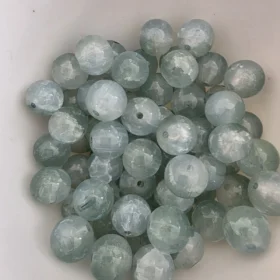 10mm Glass Beads – Crackle Green