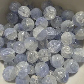 10mm Glass Beads – Crackle Light Purple
