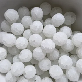 10mm Glass Beads – Frosted White