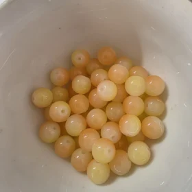 10mm Glass Beads – Multi Tone Opaque Orange Yellow