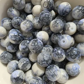 10mm Glass Beads – Opaque Black