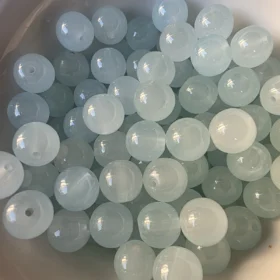 10mm Glass Beads – Opaque Blue