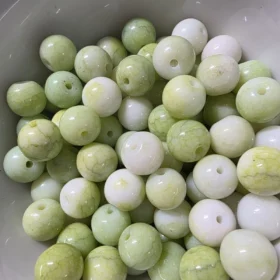 10mm Glass Beads – Opaque Green