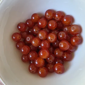 10mm Glass Beads – Opaque Orange