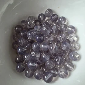 8mm Glass Beads – Clear Grey
