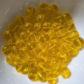 8mm Glass Beads – Clear Yellow