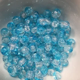8mm Glass Beads – Crackle Blue