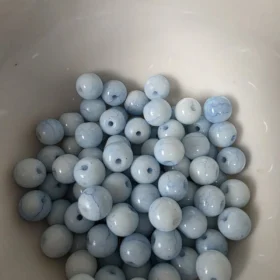 8mm Glass Beads – Opaque Blue