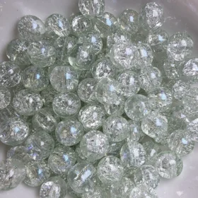 8mm Glass Beads – Crackle Light Green
