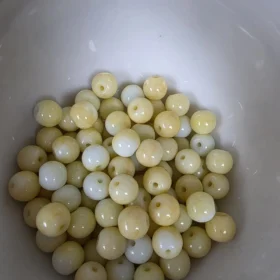 8mm Glass Beads – Opaque Yellow