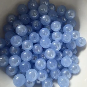 8mm Glass Beads – Opaque Blue