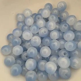 8mm Glass Beads – Opaque Blue