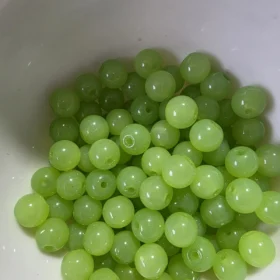 8mm Glass Beads – Opaque Green