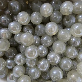 8mm Glass Beads – Opaque Grey