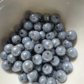 8mm Glass Beads – Opaque Grey