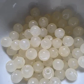 8mm Glass Beads – Opaque Orange