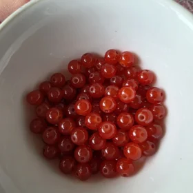 8mm Glass Beads – Opaque Orange