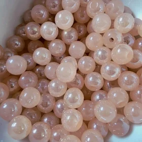 8mm Glass Beads – Opaque Pink