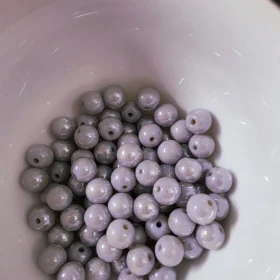 8mm Glass Beads – Opaque Taro Purple