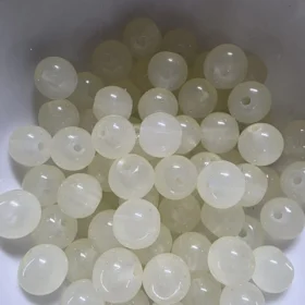 8mm Glass Beads – Opaque Yellow