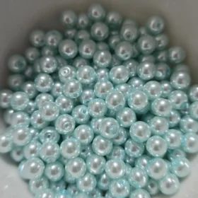 6mm Glass Beads –  Pearlised Light Blue