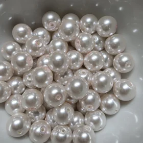 10mm Glass Beads –  Pearlised Light Pink