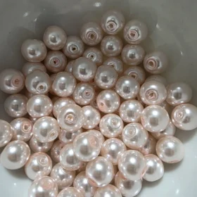 8mm Glass Beads –  Pearlised Pink