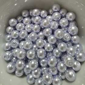 8mm Glass Beads –  Pearlised Purple