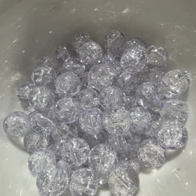 10mm Glass Beads – Crackle Light Purple