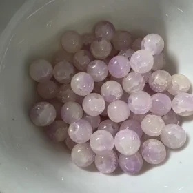 10mm Glass Beads – Crackle Purple Yellow