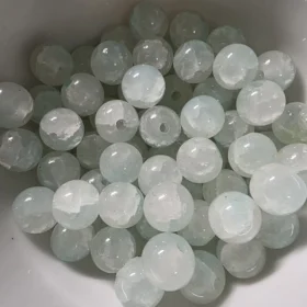 10mm Glass Beads – Crackle Blue