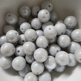 10mm Glass Beads – Opaque Grey
