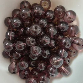 10mm Glass Beads – Clear Brown