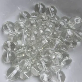 10mm Glass Beads – Clear Crystal