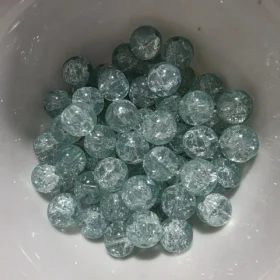 10mm Glass Beads – Crackle Blue