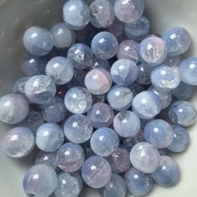 10mm Glass Beads – Crackle Blue Pink