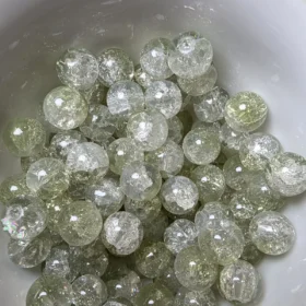 10mm Glass Beads – Crackle Green