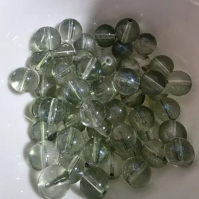 10mm Glass Beads – Clear Green