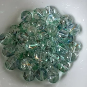 10mm Glass Beads – Clear Green