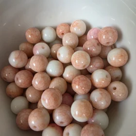 10mm Glass Beads – Opaque Pink