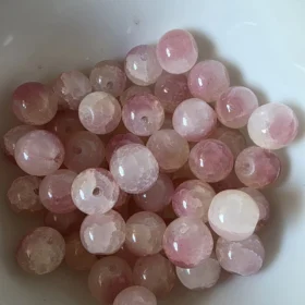 10mm Glass Beads – Multi Tone Crackle Red