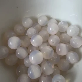 10mm Glass Beads – Opaque Pink