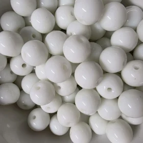 10mm Glass Beads – Opaque White