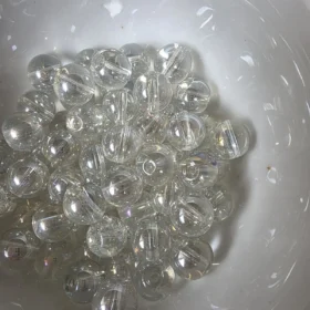 10mm Glass Beads – Clear White AB