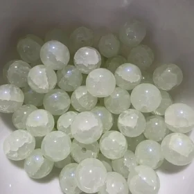 10mm Glass Beads – Crackle Green