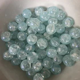 10mm Glass Beads – Crackle Sky Blue