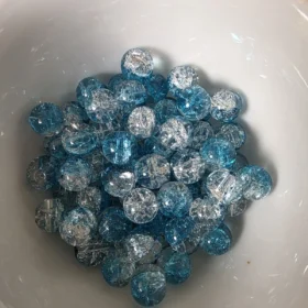 10mm Glass Beads – Crackle Sky Blue