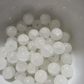 10mm Glass Beads – Crackle White